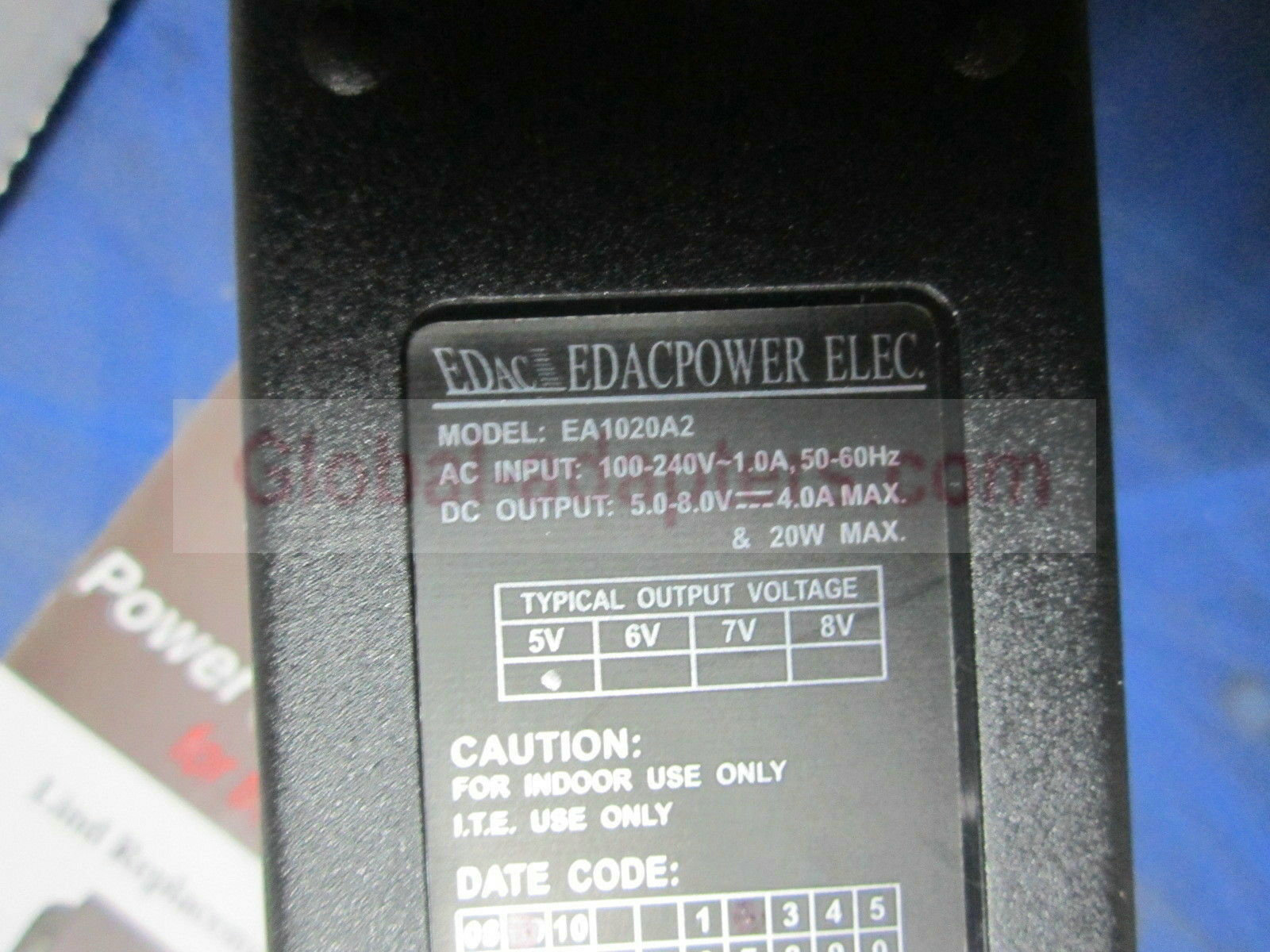 New 5-8V 4A EDAC EA1020A2 AC20-PL Power Supply Ac Adapter